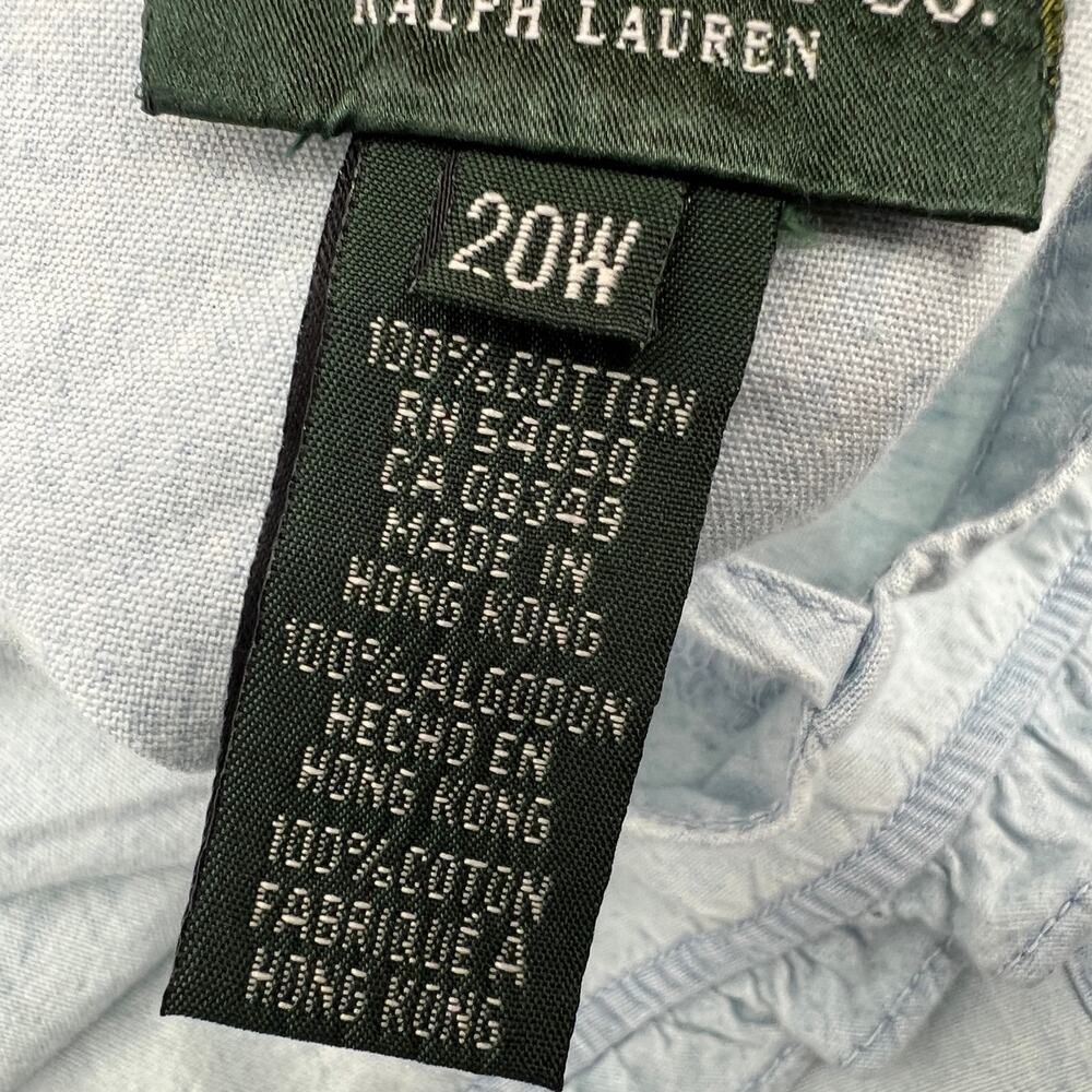 Vtg Lauren Jeans Co Ralph Lauren Tank Top Back Porch Cami Plus 20W Cropped NEW - Picture 4 of 8